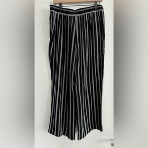 Striped Black and White Women's Pants